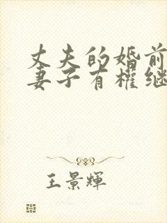 丈夫的婚前财产妻子有权继承吗