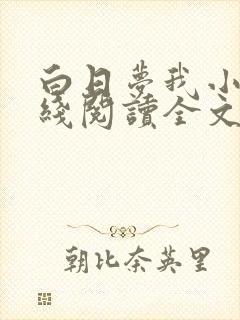 白日梦我小说在线阅读全文免费