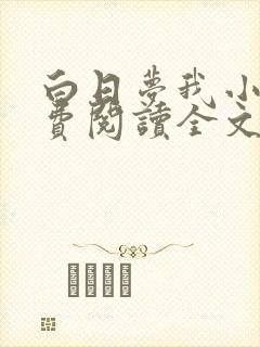 白日梦我小说免费阅读全文无删减