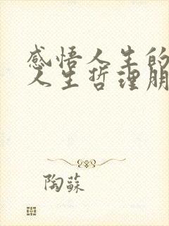 感悟人生的经典人生哲理朋友圈文案