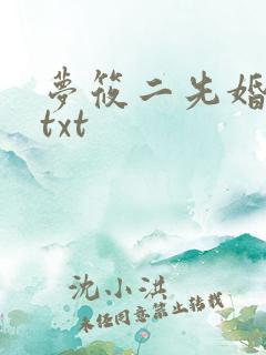 梦筱二先婚后爱txt