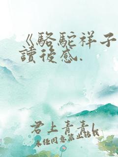 《骆驼祥子》的读后感.