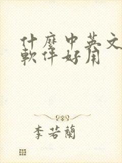 什么中英文翻译软件好用