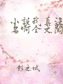小说我真没想出名啊全文阅读