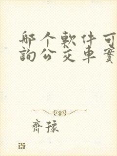 哪个软件可以查询公交车实时位置