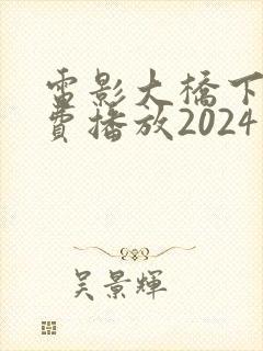 电影大桥下面免费播放2024年上映