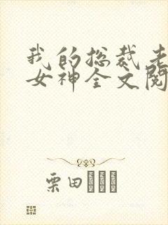 我的总裁老婆是女神全文阅读