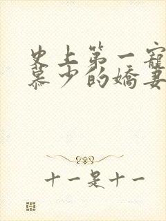 史上第一宠婚之慕少的娇妻
