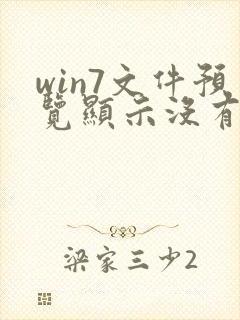 win7文件预览显示没有预览