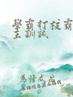 学霸打校霸双男主训诫