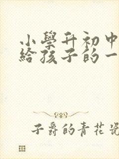 小学升初中妈妈给孩子的一封信