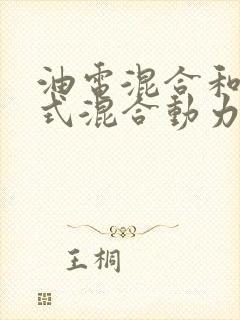 油电混合和插电式混合动力