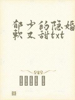 郁少的隐婚娇夫软又甜txt