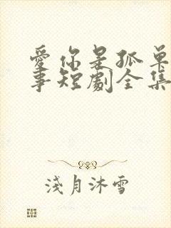 爱你是孤单的心事短剧全集