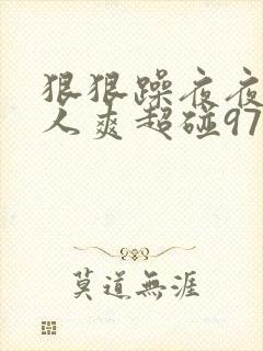 狠狠躁夜夜躁人人爽超碰97香蕉