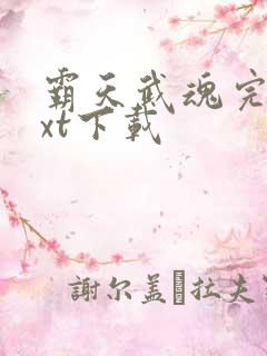 霸天武魂完整txt下载