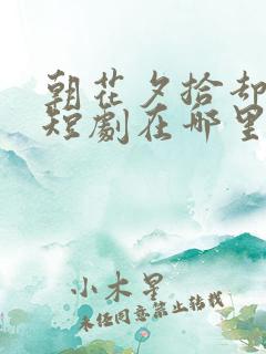 朝花夕拾却已迟短剧在哪里看