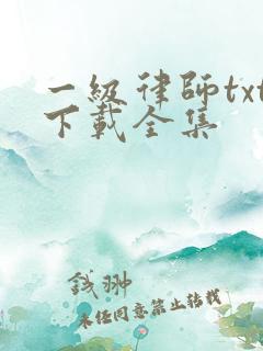 一级律师txt下载全集