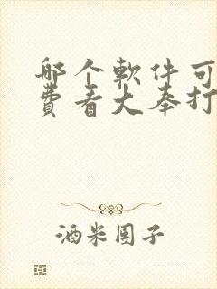 哪个软件可以免费看大奉打更人