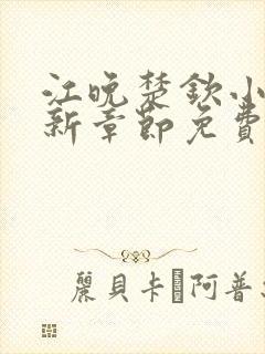 江晚楚钦小说最新章节免费阅读