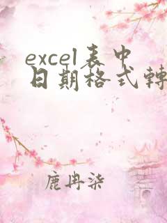 excel表中日期格式转换成年月
