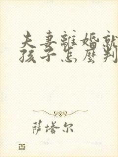 夫妻离婚就一个孩子怎么判