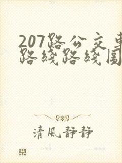207路公交车路线路线图