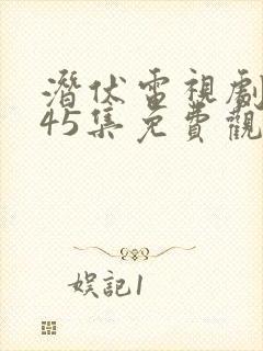 潜伏电视剧全集45集免费观看下载