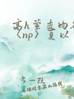 高h荤爽肉欲文〈np〉夏以昼