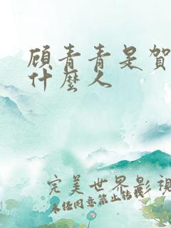 顾青青是贺知州什么人