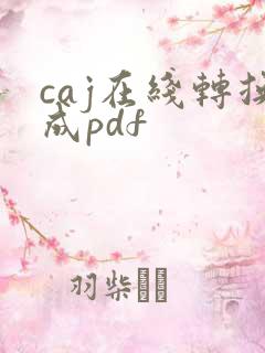 caj在线转换成pdf