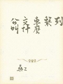 公交车系列小说叫什么