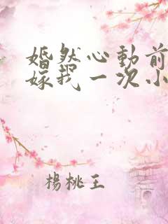 婚然心动前妻再嫁我一次小说免费阅读