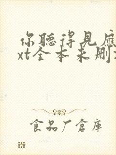 你听得见应橙txt全本未删减下载