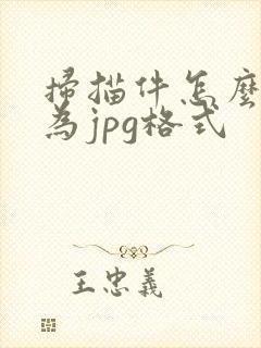 扫描件怎么转换为jpg格式