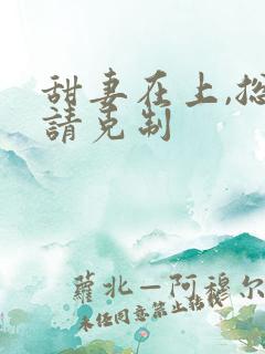 甜妻在上,总裁请克制