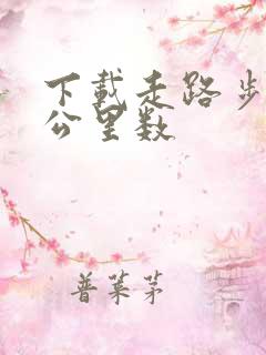 下载走路步数和公里数