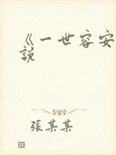 《一世容安》小说