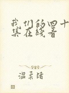 我们的四十年全集在线看