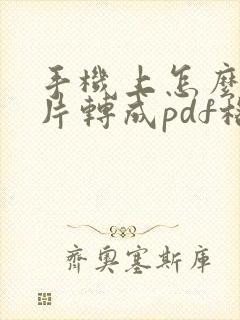 手机上怎么把照片转成pdf格式