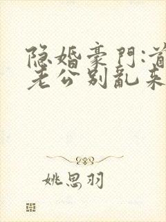 隐婚豪门:首席老公别乱来