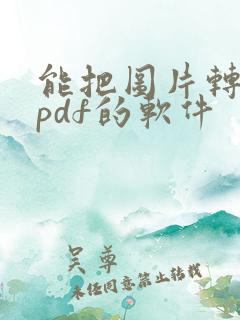 能把图片转换成pdf的软件