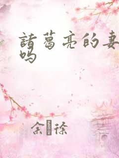 诸葛亮的妻子丑吗
