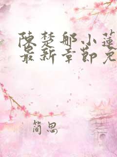陈楚那小莲小说最新章节免费阅读