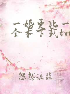 一婚更比一婚高全本下载txt