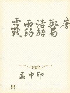 霍雨浩与唐三大战的结局
