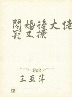 闪婚后大佬他又宠又撩