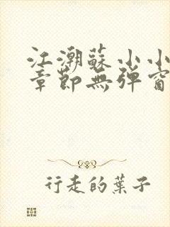 江潮苏小小最新章节无弹窗笔趣阁