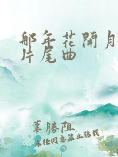 那年花开月正圆片尾曲