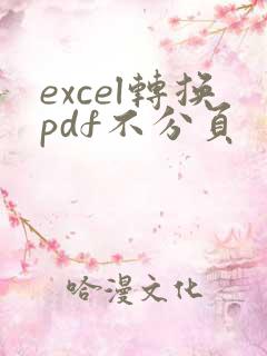 excel转换pdf不分页